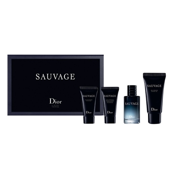 NIB DIOR Sauvage 4-piece gift set + Sauvage Eau Forte sample - Picture 3 of 3